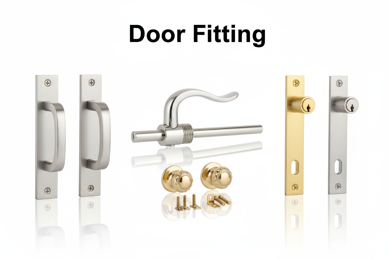 Doorfitting written and items like aldrop handle towerbolt added